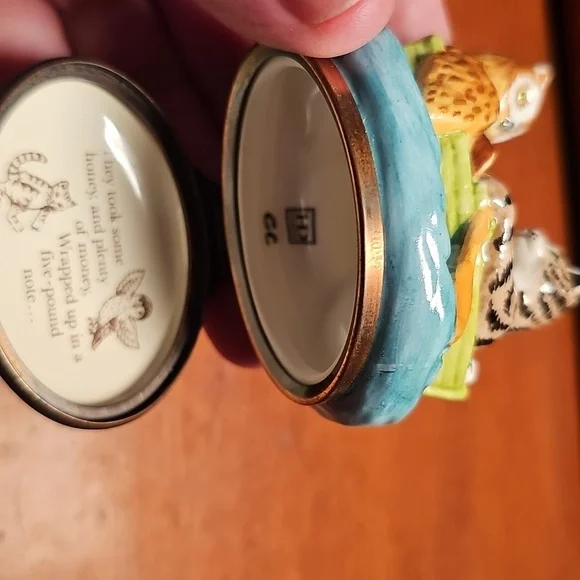 Halcyon Days Owl And The Cat Box - Picture 4 of 5